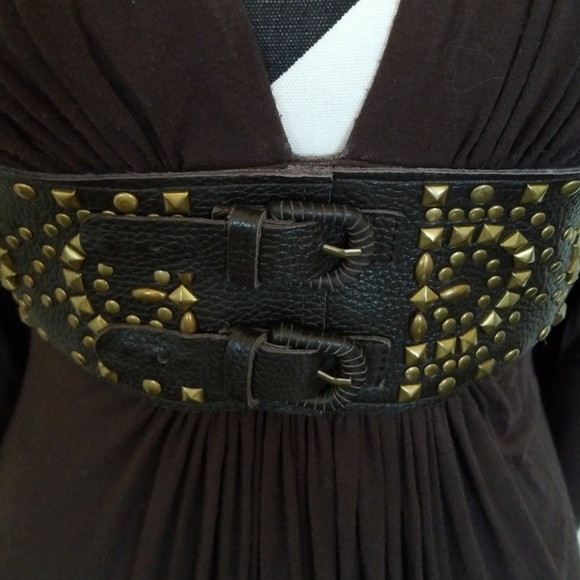 Sky Chocolate Leather Dress - Picture 2 of 3